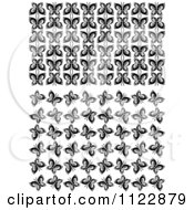 Poster, Art Print Of Black And White Butterfly Seamless Background Patterns