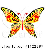 Poster, Art Print Of Red Yellow And Black Butterfly