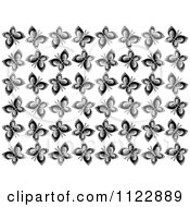 Clipart Of A Black And White Butterfly Seamless Background Pattern 4 Royalty Free Vector Illustration