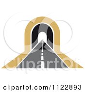 Clipart Of A Road And Tunnel Royalty Free Vector Illustration