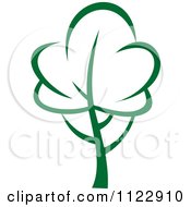 Clipart Of A Green Tree 2 Royalty Free Vector Illustration