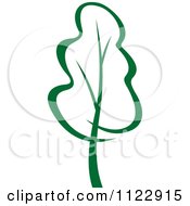 Clipart Of A Green Tree 1 Royalty Free Vector Illustration