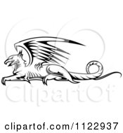 Poster, Art Print Of Black Resting Griffin 2