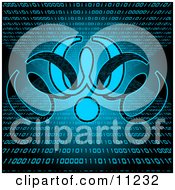 WWW Floating In Cyberspace With Binary Code Background Clipart Illustration by Leo Blanchette
