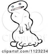 Fantasy Cartoon Of A Ghost Royalty Free Vector Clipart by lineartestpilot