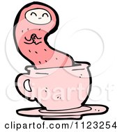 Fantasy Cartoon Of A Pink Ghost Royalty Free Vector Clipart