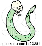 Poster, Art Print Of Green Skull Snake Alien Or Monster