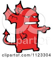 Fantasy Cartoon Of A Red Devil Dragon Monster 2 Royalty Free Vector Clipart