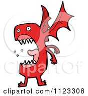 Poster, Art Print Of Red Dragon Monster Or Alien