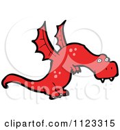 Poster, Art Print Of Red Dragon Monster Or Alien