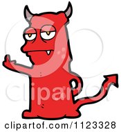 Fantasy Cartoon Of A Red Devil Monster 9 Royalty Free Vector Clipart
