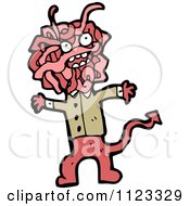 Fantasy Cartoon Of A Red Devil Monster 10 Royalty Free Vector Clipart