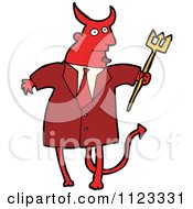 Fantasy Cartoon Of A Red Devil Monster 11 Royalty Free Vector Clipart