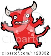 Fantasy Cartoon Of A Red Devil Monster 12 Royalty Free Vector Clipart