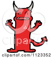 Fantasy Cartoon Of A Red Devil Monster 22 Royalty Free Vector Clipart