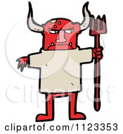 Fantasy Cartoon Of A Red Devil Monster 21 Royalty Free Vector Clipart