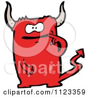 Fantasy Cartoon Of A Red Devil Monster 20 Royalty Free Vector Clipart