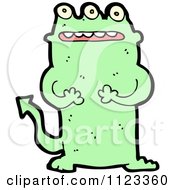 Poster, Art Print Of Green Devil Alien Or Monster