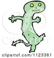 Fantasy Cartoon Of A Green Devil Monster 14 Royalty Free Vector Clipart
