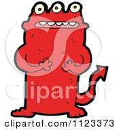 Poster, Art Print Of Red Devil Monster 26