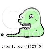 Fantasy Cartoon Of A Green Alien Or Monster Royalty Free Vector Clipart by lineartestpilot