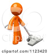 3d Vacuuming Orange Man