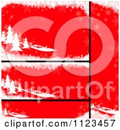 Poster, Art Print Of Red Evergreen Christmas Banners