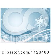 Poster, Art Print Of Blue Snowflake Winter Christmas Background