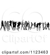 Poster, Art Print Of Silhouetted Crowd Of Dancers 22