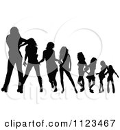 Poster, Art Print Of Silhouetted Dancing And Posing Women