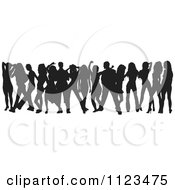 Poster, Art Print Of Silhouetted Crowd Of Dancers 16