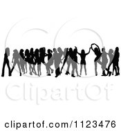 Poster, Art Print Of Silhouetted Crowd Of Dancers 17