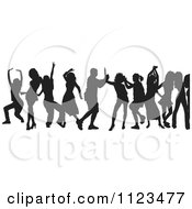 Poster, Art Print Of Silhouetted Crowd Of Dancers 18