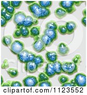 Clipart Of A Seamless Blue Brain Jelly Or Bacteria Background Pattern Royalty Free CGI Illustration