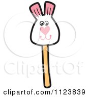 Cartoon Of A Rabbit Cake Pop Dessert Royalty Free Vector Clipart by Mascot Junction