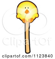 Cartoon Of A Chick Cake Pop Dessert Royalty Free Vector Clipart by Mascot Junction