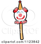 Cartoon Of A Clown Cake Pop Dessert Royalty Free Vector Clipart by Mascot Junction