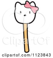 Cartoon Of A Cat Cake Pop Dessert Royalty Free Vector Clipart