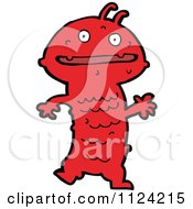 Poster, Art Print Of Red Monster Or Alien