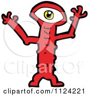 Poster, Art Print Of Red Monster Or Alien