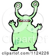 Poster, Art Print Of Green Alien Or Monster