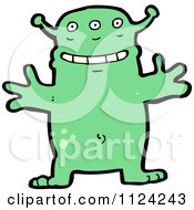 Poster, Art Print Of Green Alien Or Monster