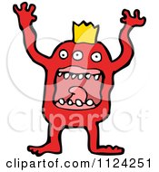 Poster, Art Print Of Red Monster Or Alien