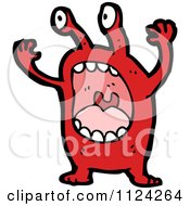 Poster, Art Print Of Red Monster Or Alien