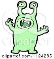 Poster, Art Print Of Green Alien Or Monster