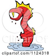 Poster, Art Print Of Red Sea Monster Or Alien