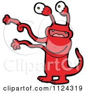 Poster, Art Print Of Red Monster Or Alien