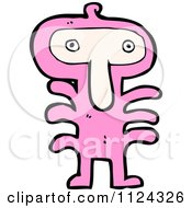 Poster, Art Print Of Pink Alien Monster