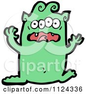 Poster, Art Print Of Green Alien Or Monster