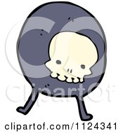 Fantasy Cartoon Of A Skull Monster Royalty Free Vector Clipart